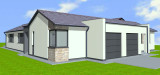 Hajdúsámsonban, 100 m2-es, N+3 szobás, egyszintes, hőszigetelt ikerház épül, 600 m2 telken!