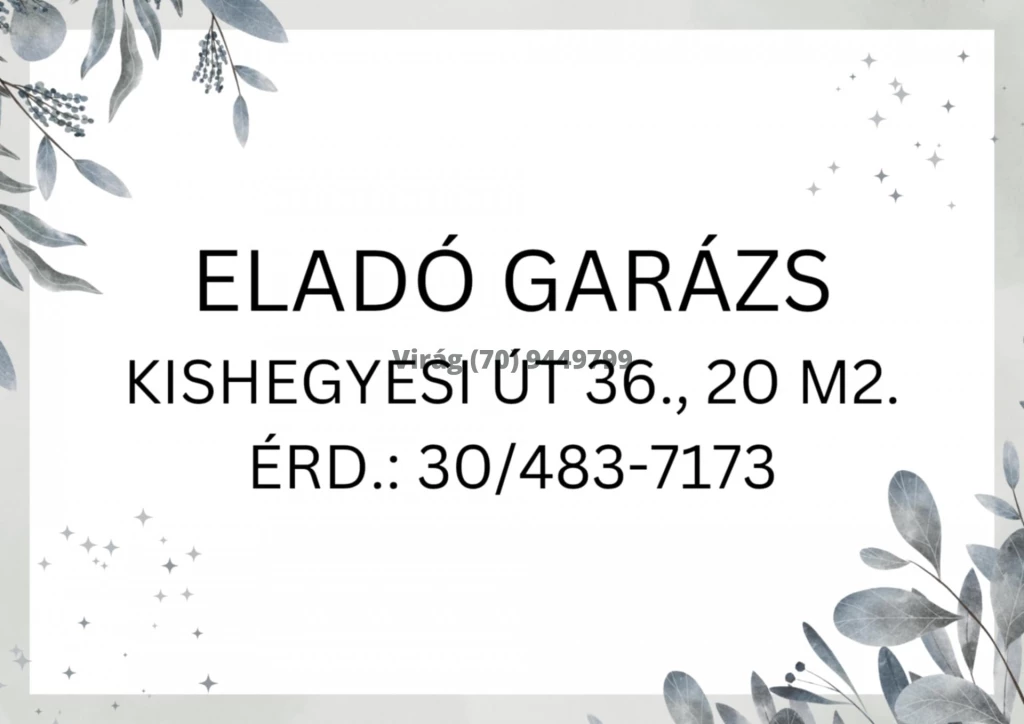 Eladó Garázs, Debrecen Kishegyesi út 18.500.000 Ft