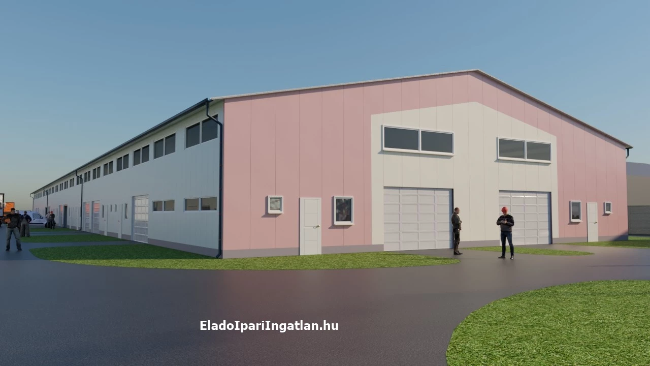 Ipari kisüzem eladó Nagytarcsa 150 m2-es sarok ipari társasházban