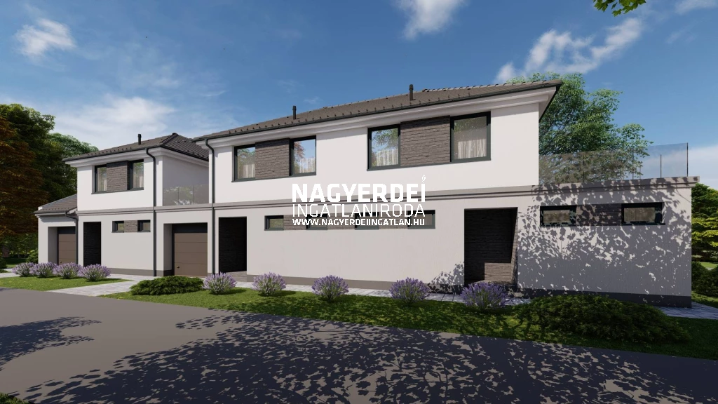 Debrecentől kevesebb, mint 20km-re, Hajdúböszörmény belvárosában új építésű ikerházat kínálunk eladásra!