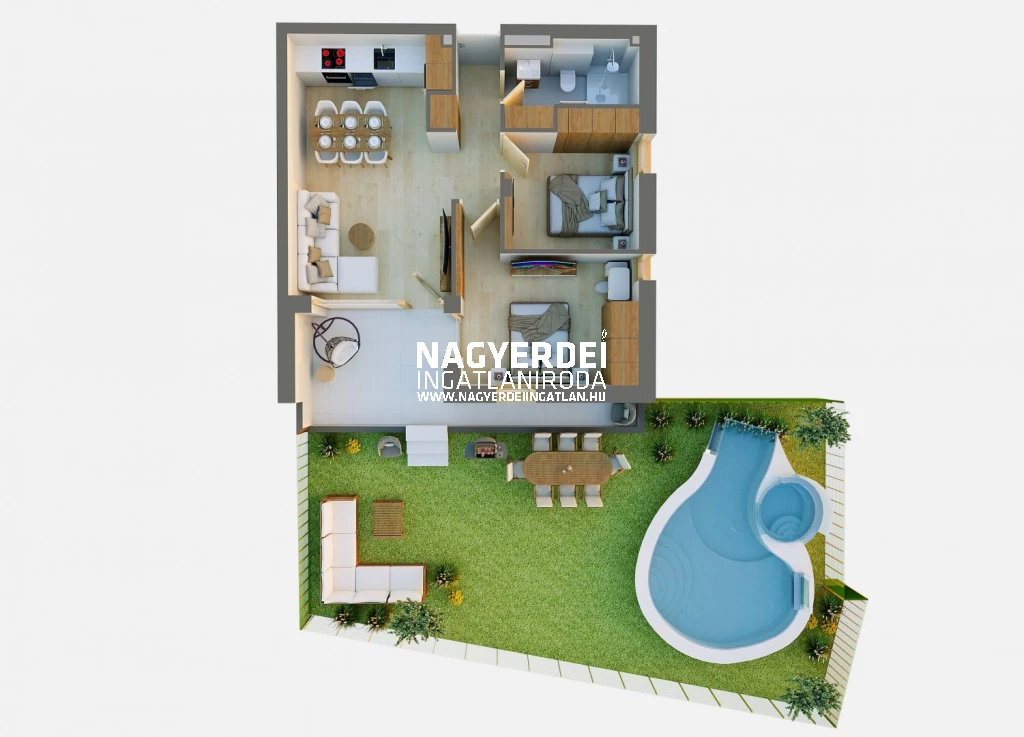 KERTKAPCSOLATOS LAKÁS ELADÓ