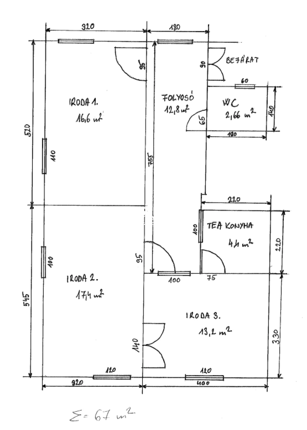 Kiadó 67 m2 iroda irodaházban, Debrecen