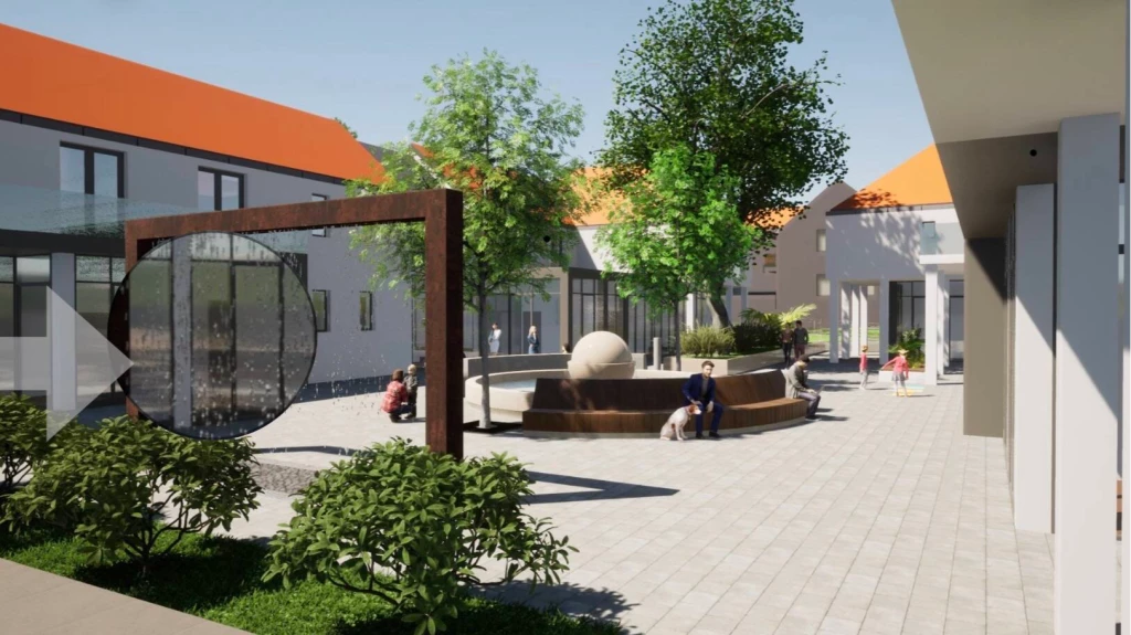 Üzlethelység eladó új építésű lakóparkban,  Diós központjában!