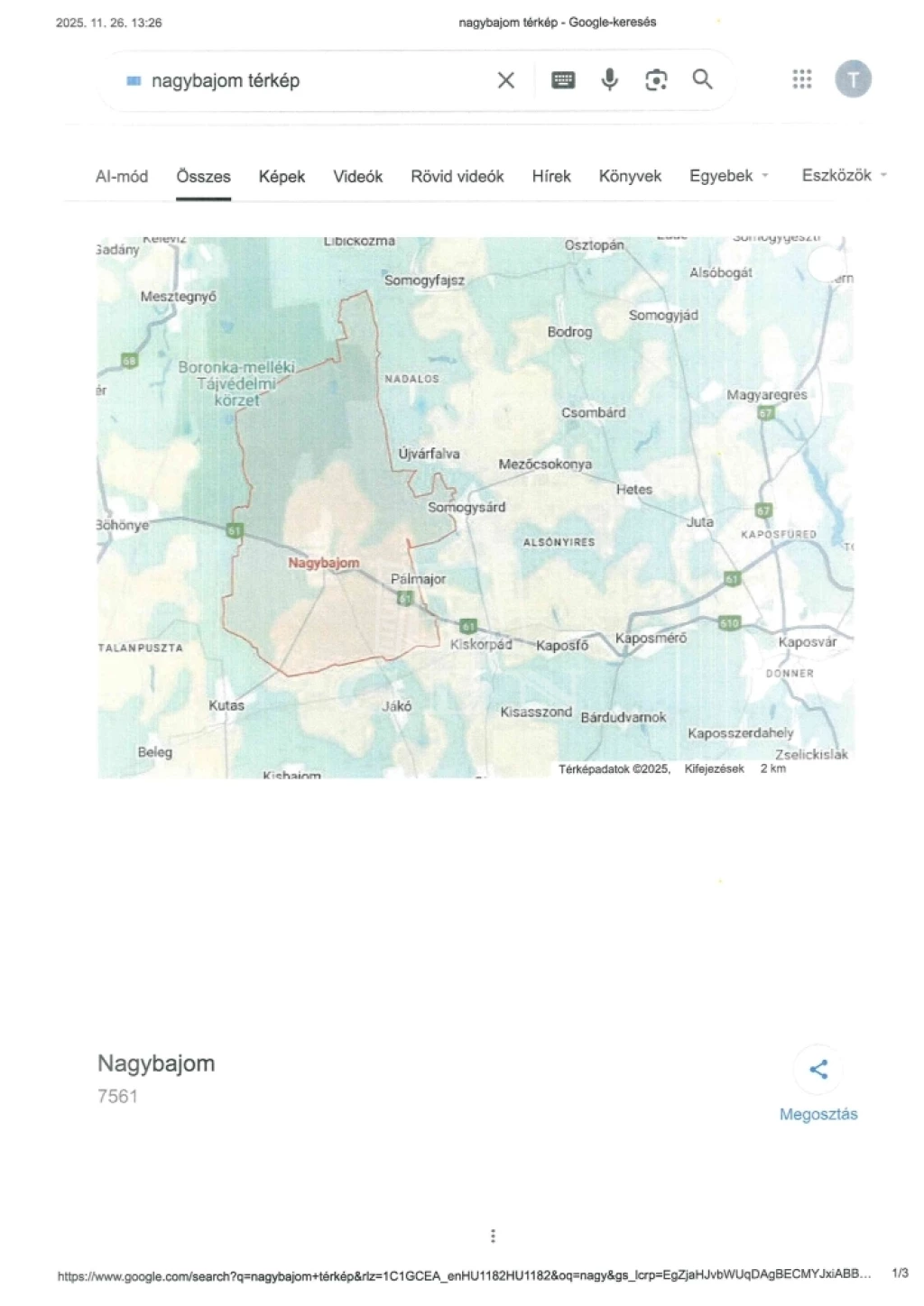 Eladó erdő, Nagybajom, 0617/38 hrsz