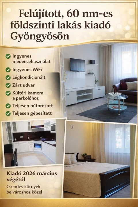 For rent brick flat, Gyöngyös, Bányász