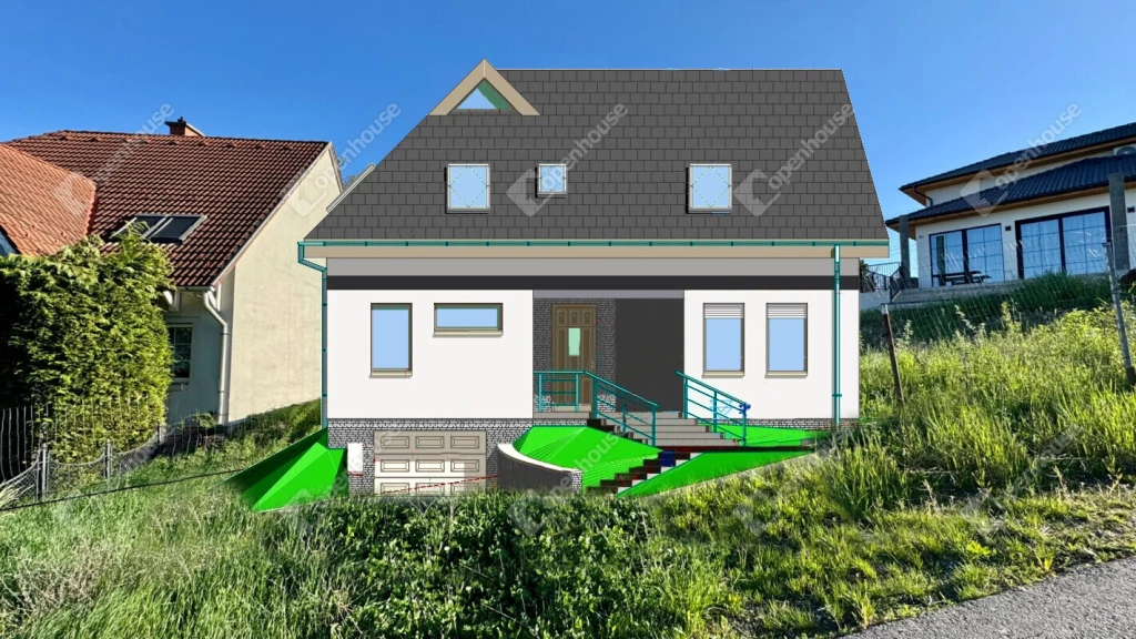 Építési telek 472 m²-en, engedéllyel 6 szobás családi házra eladó!