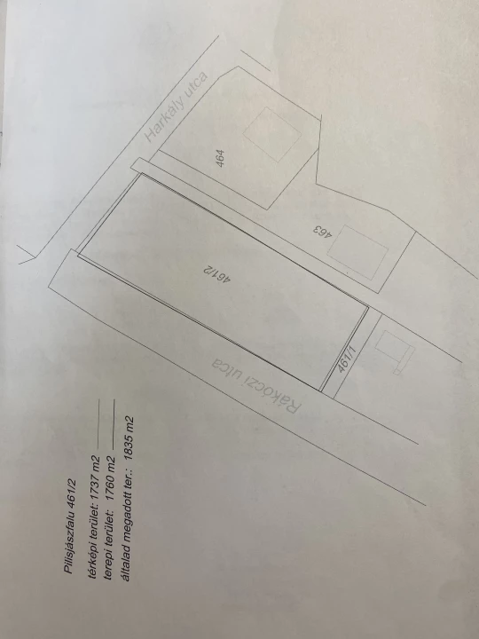 Eladó építési telek, Pilisjászfalu, Rákóczi Ferenc utca