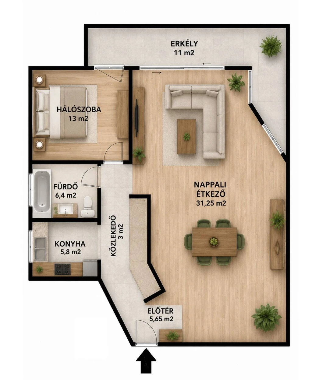✅ ELADÓ nagy ERKÉLYES, 2 szobás, 64 m²-es lakás Zugló egyik csendes, modern részén!