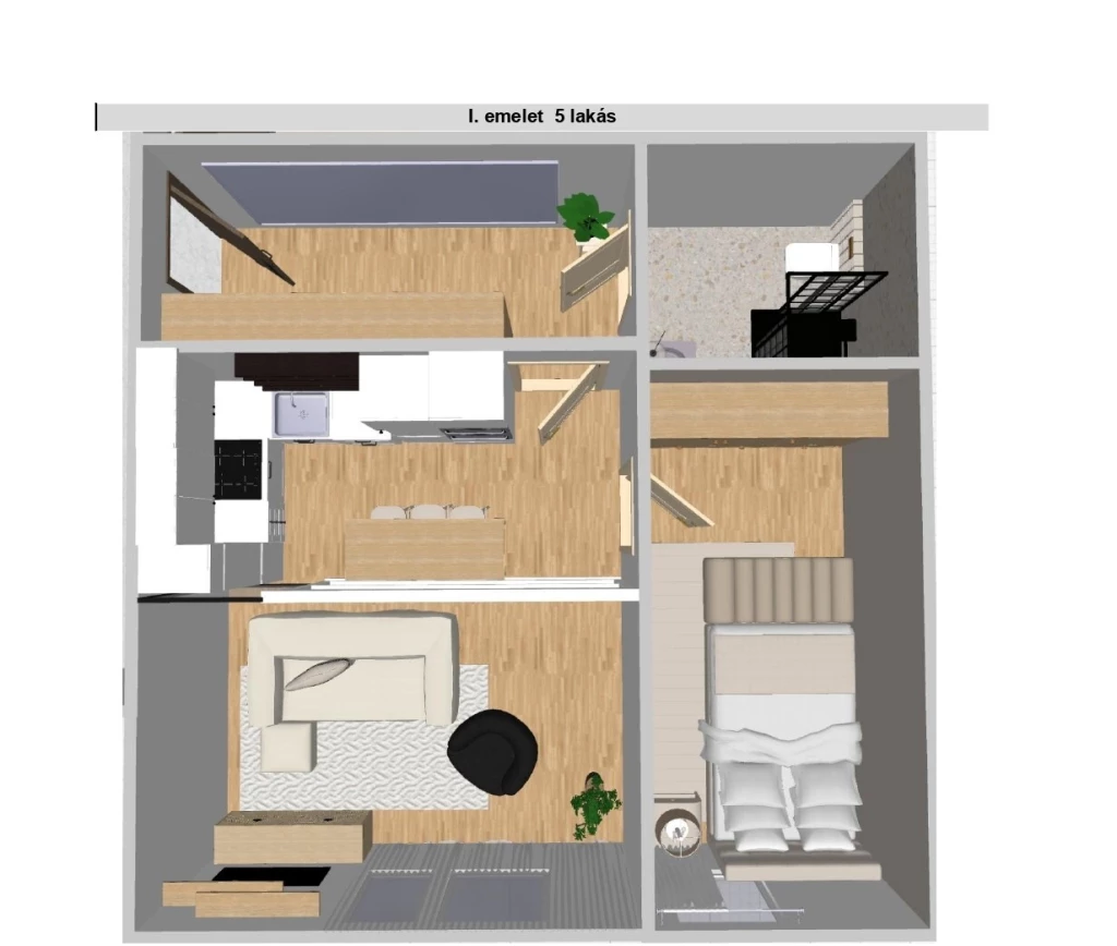 Nyíregyháza Belvároshoz közel új építésű 1 szoba + nappalis lakások eladók!