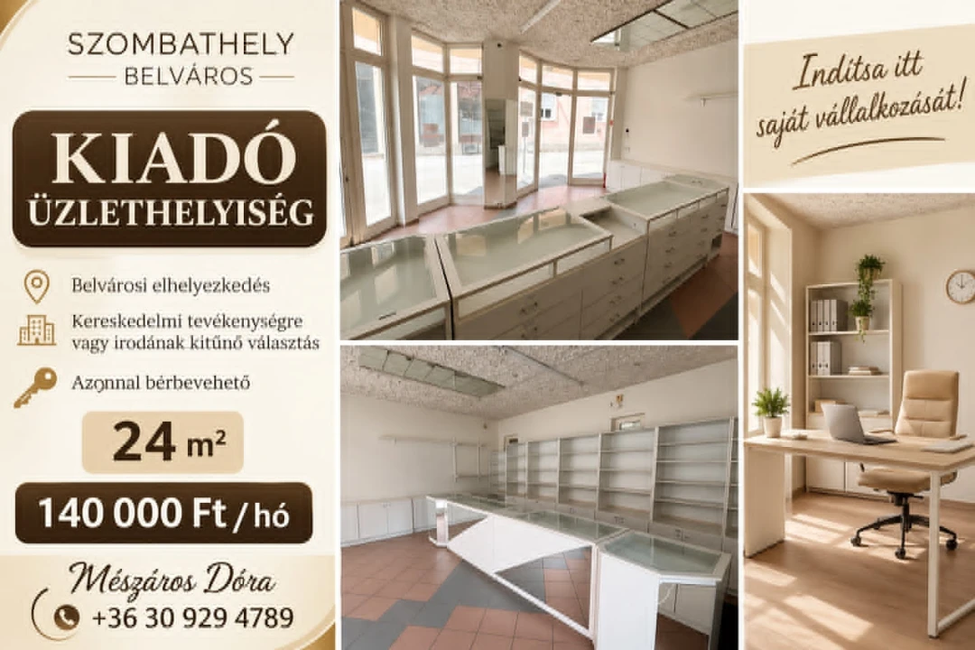 Kiadó üzlet, Szombathely